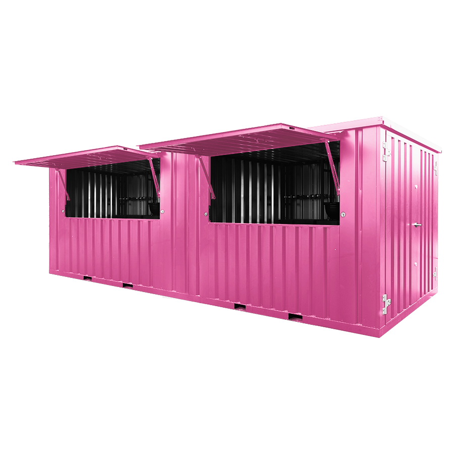 FOCO-BAR-6X2-RAL-3014-1 20 Foot Pink Container Bar – Ideal for Mobile Businesses & Outdoor Bars - Image 1