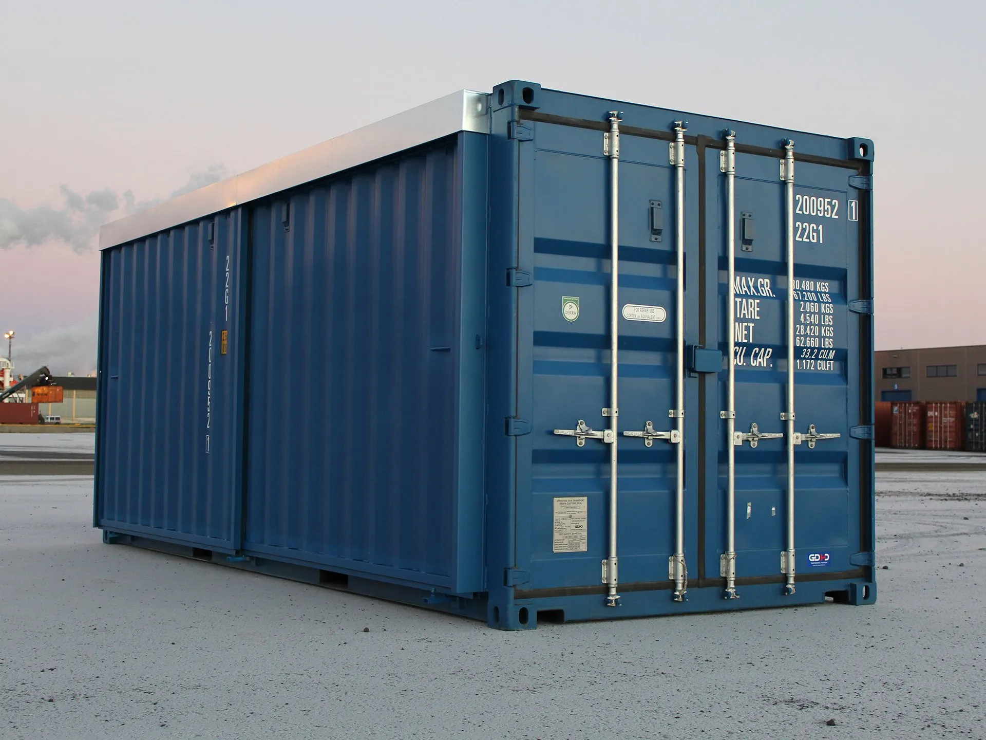img0392 (1) 20′ Storage Container With Sliding Door - Image 1